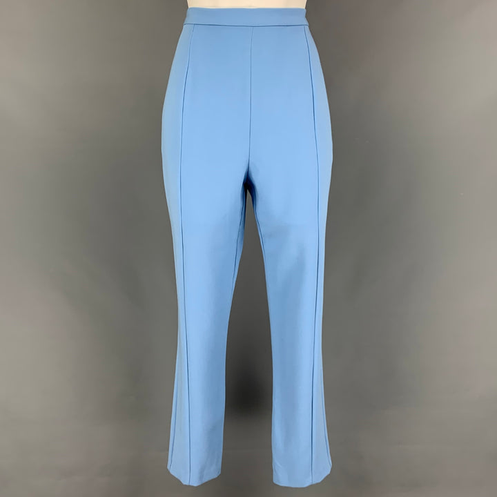 BLACK HALO Size 8 Light Blue Polyamide Blend Tapered Dress Pants