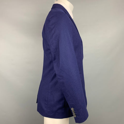 PAUL SMITH The Byard Taille 38 Manteau de sport à revers cranté en laine violette