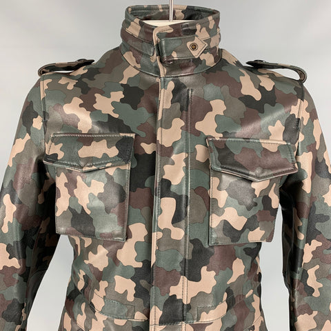 BO MIKE RONNY Size XL Olive & Taupe Camo Parka Jacket