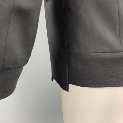 PAUL SMITH Size 38 Black Wool Blend Shawl Collar Sport Coat