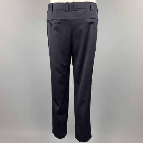 EMPORIO ARMANI 42 Regular Navy Wool Blend Peak Lapel Suit