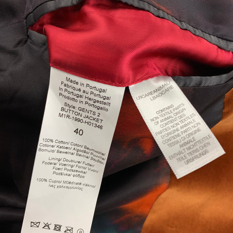 PAUL SMITH Size 40 Rust Cotton Velvet Notch Lapel Sport Coat