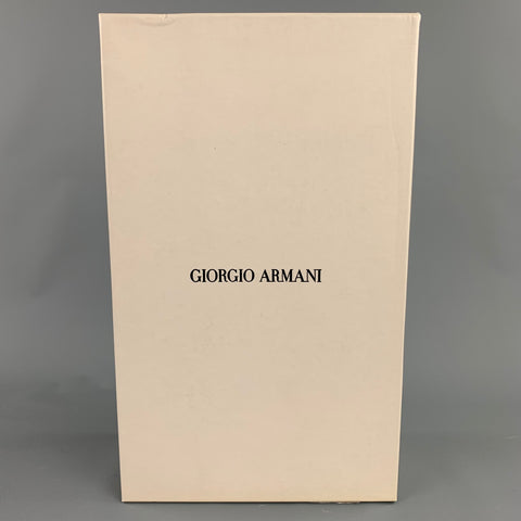 GIORGIO ARMANI Size 13 Black Patent Leather Lace Up Dress Shoes