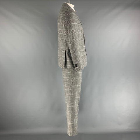 GANT Size 42 Black White Glenplaid Wool Blend Single breasted 36 29 Suit
