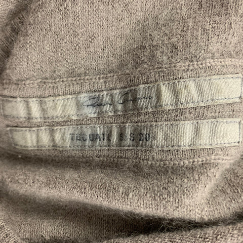 RICK OWENS Size S Taupe Cashmere Long Sleeve Pullover
