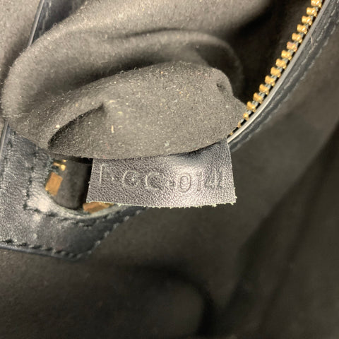CELINE Sac à main en cuir noir Sac à main