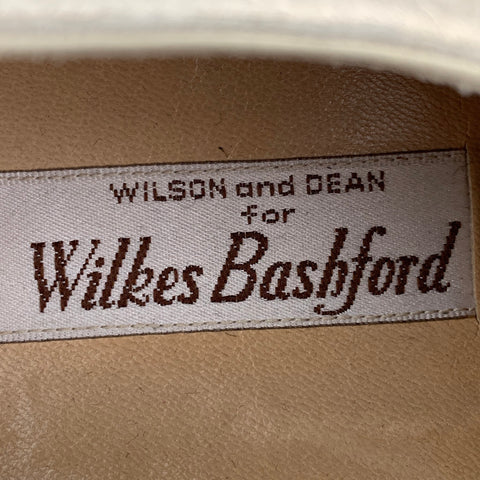 WILSON et DEAN pour WILKES BASHFORD Taille 9 Chaussures à lacets en cuir crème