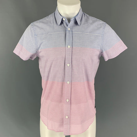 SCOTCH AND SODA Size S Multi-Color Stripe Button Down Short Sleeve Shirt
