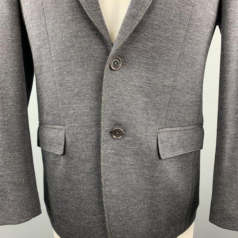 SALVATORE FERRAGAMO Taille 36 Charcoal Wool Blend Notch revers Poches Sport Coat Jacket