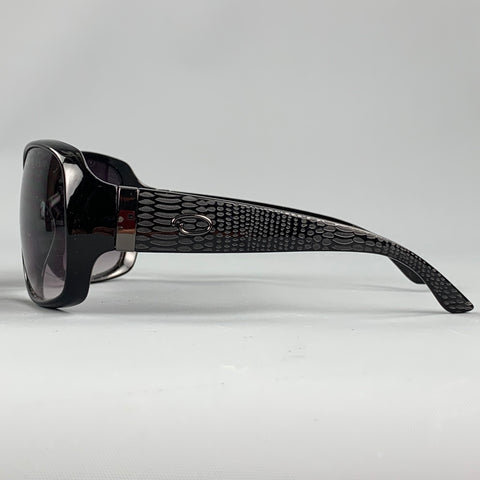 OSCAR DE LA RENTA Grey Textured Acetate Sunglasses