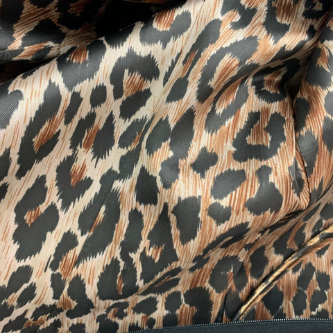 DOLCE & GABBANA Size 6 Black Animal Print Sleeveless Dress