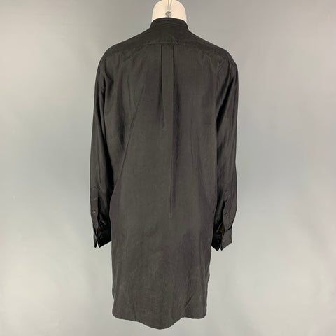 DRIES VAN NOTAN Talla S Camisa con botones de seda con cuentas negra