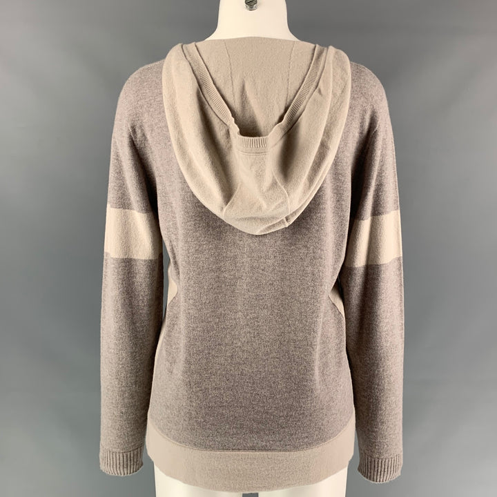 FALCONERI Size M Taupe & Beige Color Block Cashmere Sweater