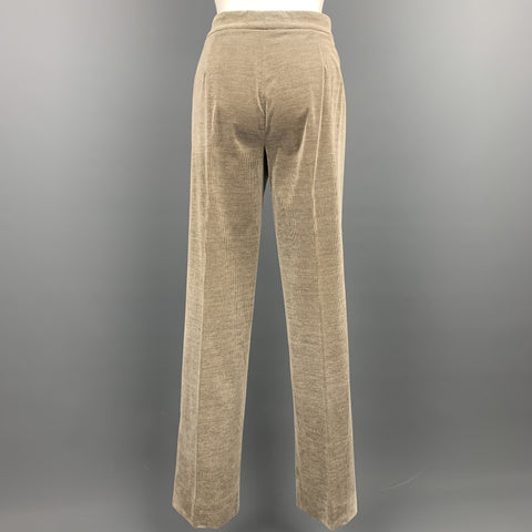 LORO PIANA Size 12 Grey Cotton Blend Corduroy Dress Pants