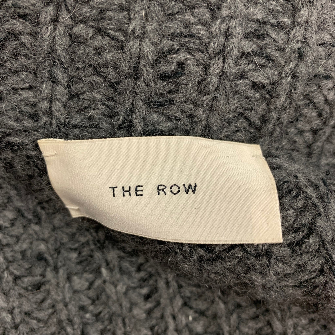 THE ROW Size XS Grey Cashmere Silk Double Breasted Oversized Cardigan