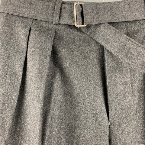OFFICINE GENERALE Pantalon habillé plissé en laine gris chiné Taille 32