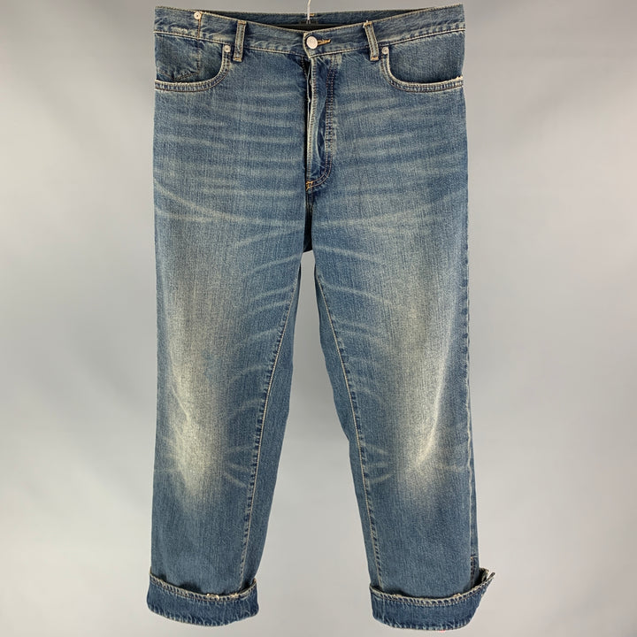 MAISON MARGIELA Size 31 Blue Wash Denim Button Fly Jeans