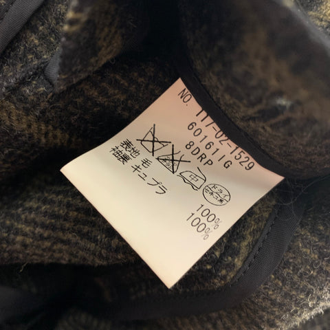 SHIPS Taille S Manteau de sport à revers à carreaux olive noir