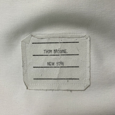 THOM BROWNE Size M White Solid Cotton Oxford Long Sleeve Shirt