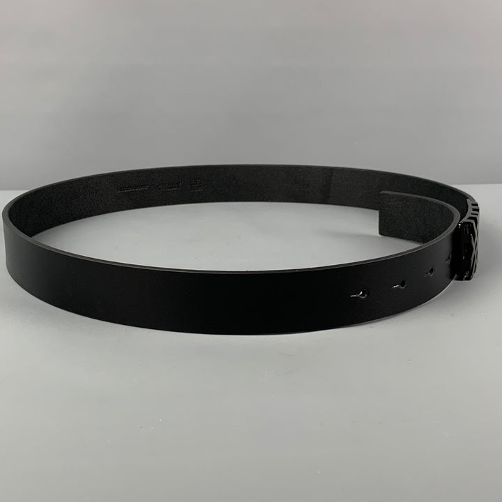 BURBERRY Size 35 Black Leather Belt