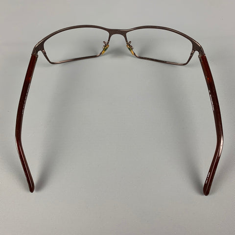 ERMENEGILDO ZEGNA Brown Acetate Metal Frames