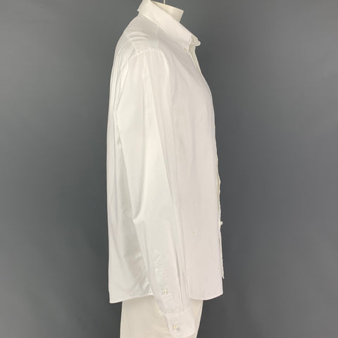 RALPH LAUREN Purple Label Size XXL White Cotton Button Down Long Sleeve Shirt