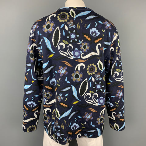 FENDI S/S 2017 Talla XXL Sudadera de manga larga de algodón / poliamida abstracta multicolor