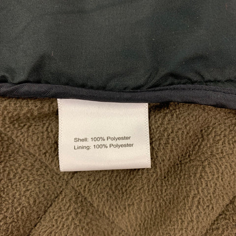 PETER MILLAR Size L Black Quilted Polyester Full Zip Jacket