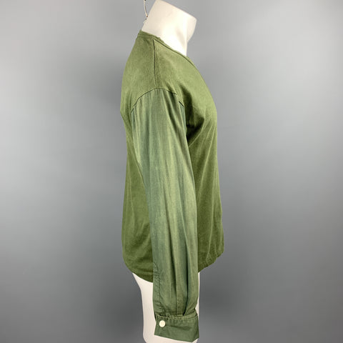 COMME des GARCONS Jersey de punto con patchwork verde oliva talla M