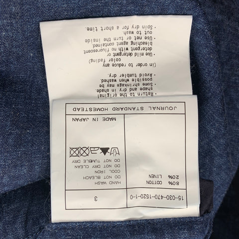 UNIONMADE x J.S. HOMESTEAD Size 36 Navy Paisley Zip Cotton / Linen Shorts