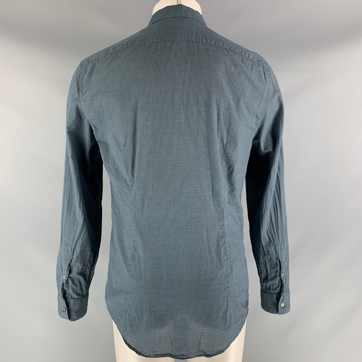 JOHN VARVATOS Size M Slate Cotton Button Down Long Sleeve Shirt
