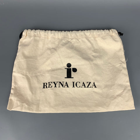 REYNA ICAZA Grey & Black Snake Skin Clutch