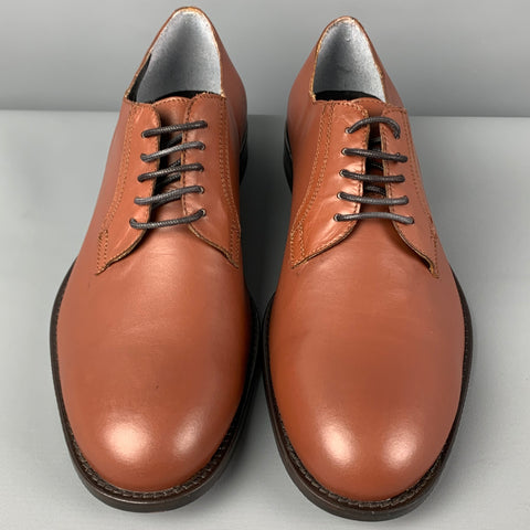 BRUNO MAGLI Size 10 Brown Leather Lace Up Shoes