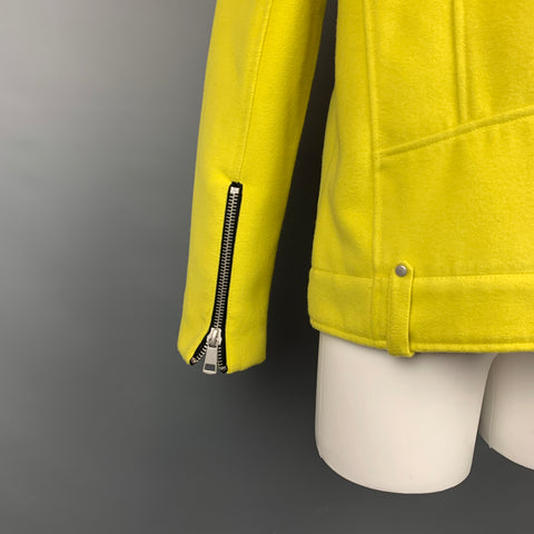 AVEC LES FILLES Taille S Veste motard en mélange de polyester jaune