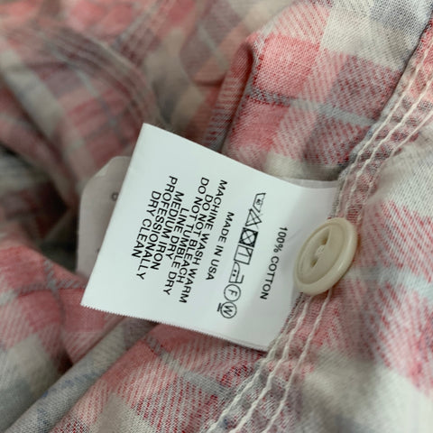 ENGINEERED GARMENTS Size S Red & Grey Plaid Cotton Button Down Long Sleeve Shirt