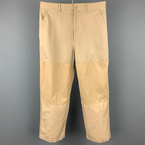 COMME des GARCONS HOMME Size L Khaki Patchwork Cotton Zip Fly Casual Pants
