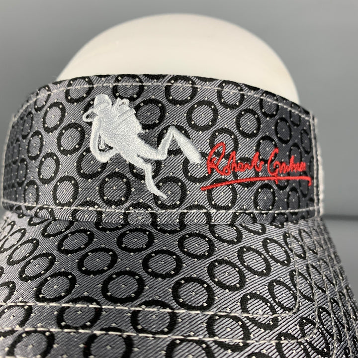 ROBERT GRAHAM Grey Black Circles Silk Hat