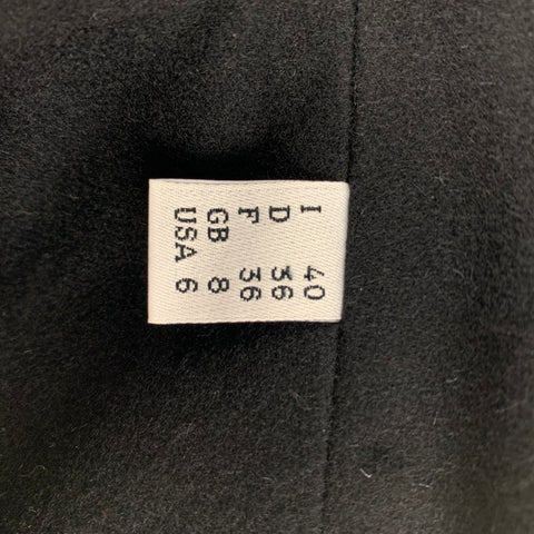 JEAN PAUL GAULTIER Taille 6 Robe droite en laine mélangée noire à matières mélangées