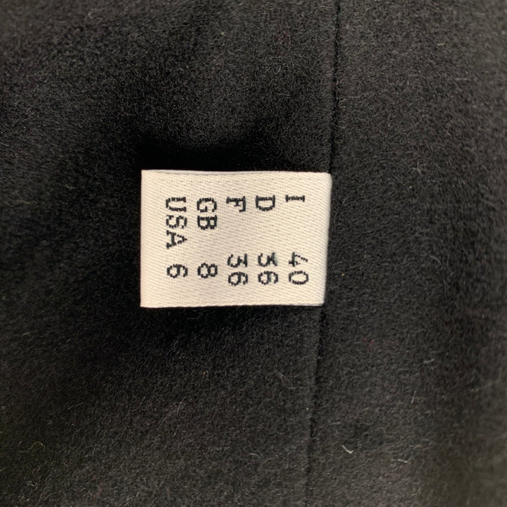 JEAN PAUL GAULTIER Size 6 Black Wool Blend Mixed Materials Shift Dress