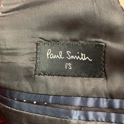 PS by PAUL SMITH Taille 36 Manteau de sport en laine et mohair bordeaux