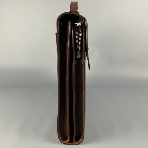 RALPH LAUREN Brown Bifold Leather Briefcase