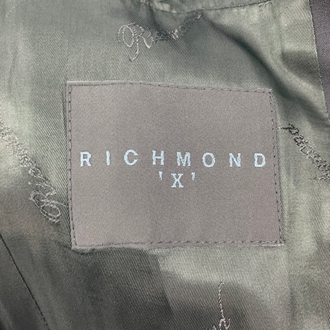 JOHN RICHMOND Size 38 Black Wool Peak Lapel Sport Coat