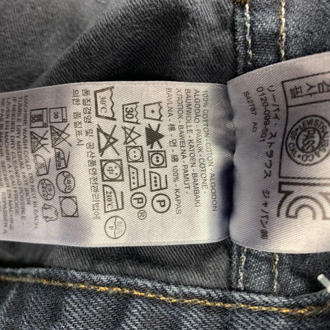 LEVI'S Size 33 Dark Blue Contrast Stitch Cotton Jeans