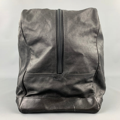 DRIES VAN NOTEN Sac de sport rectangulaire en toile enduite noire