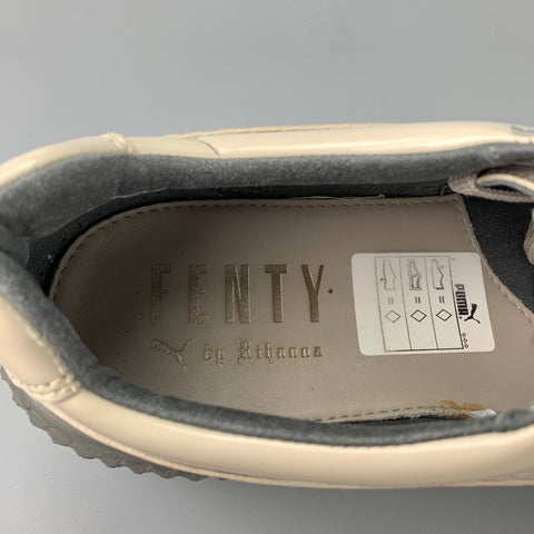 FENTY by RIHANNA Size 10.5 Gray Patent Leather Pointy Creeper Sneakers