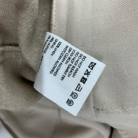 JACQUEMUS Spring 22 Size 4 Oatmeal Linen Le Pantalon Sauge Dress Pants