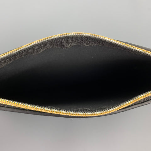 STELLA McCARTNEY Black Faux Leather Zipper Pouch