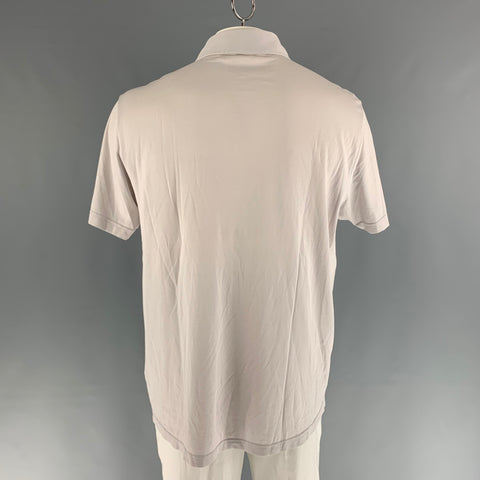 LORO PIANA Size XXXL Purple Lilac Cotton Short Sleeve Polo