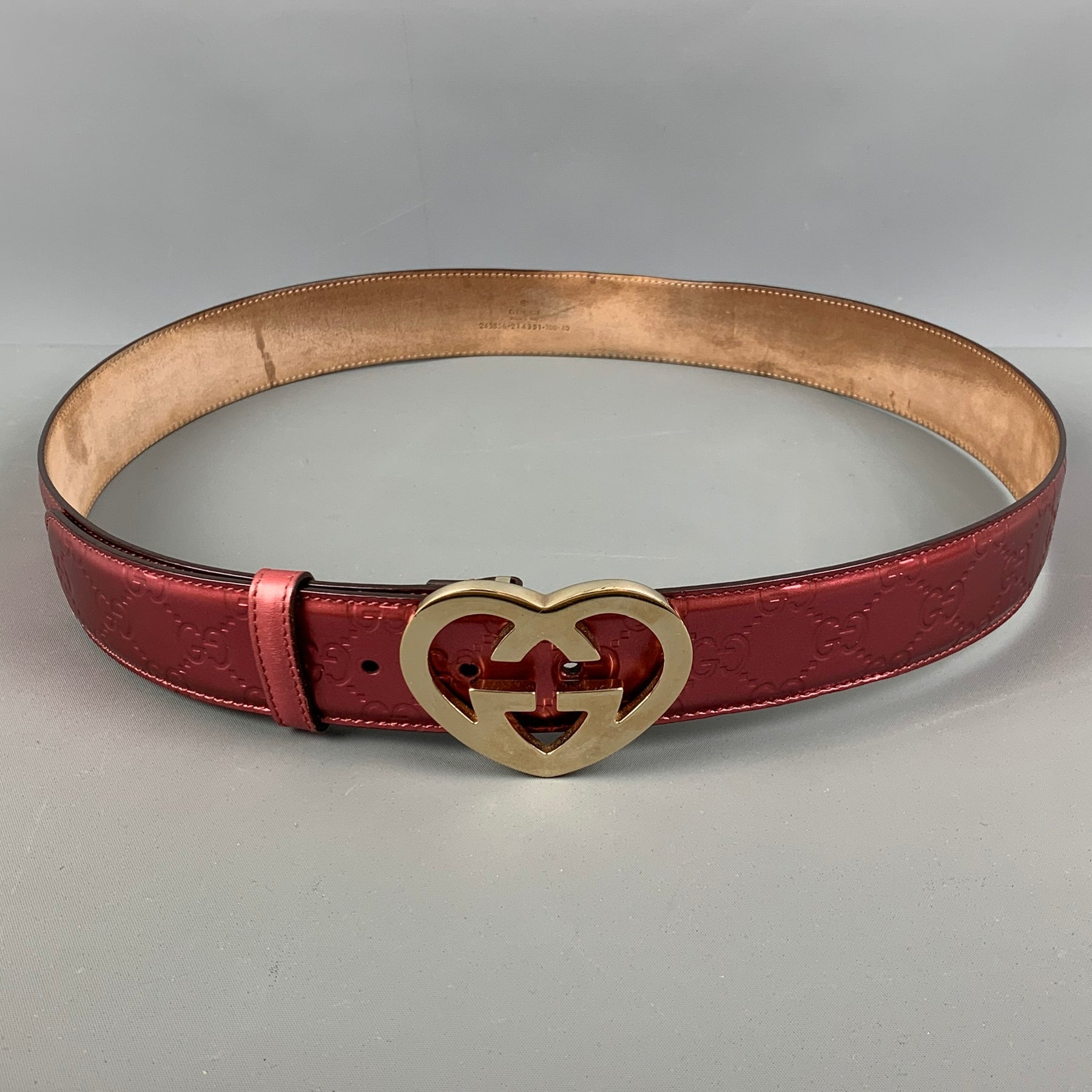 Heart shaped gucci belt Clearance