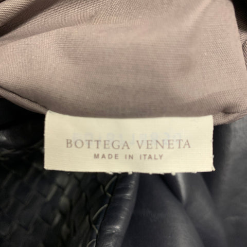 BOTTEGA VENETA Black Woven Leather Cross Body Bags